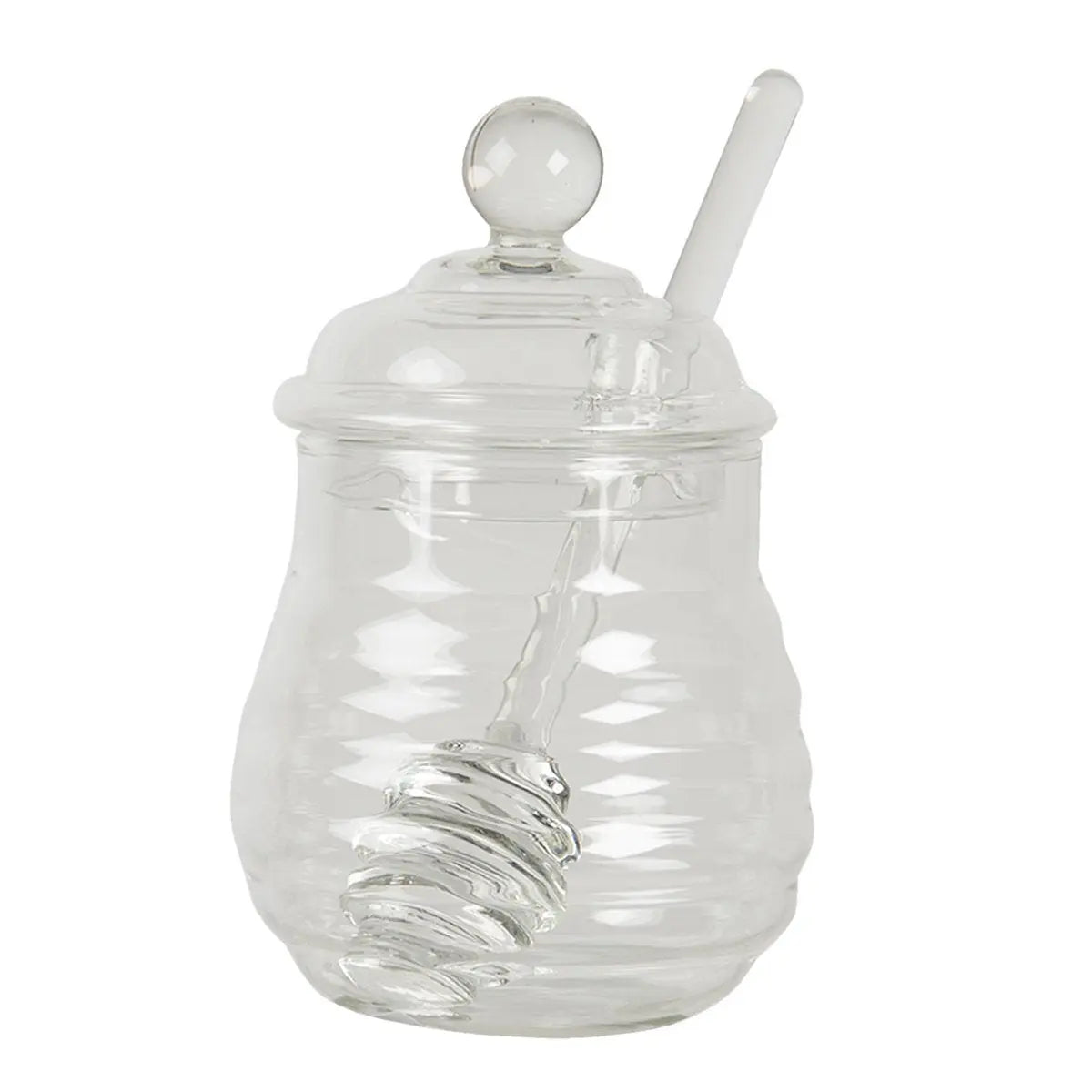 Glazen honingpot met lepel - Lohaad